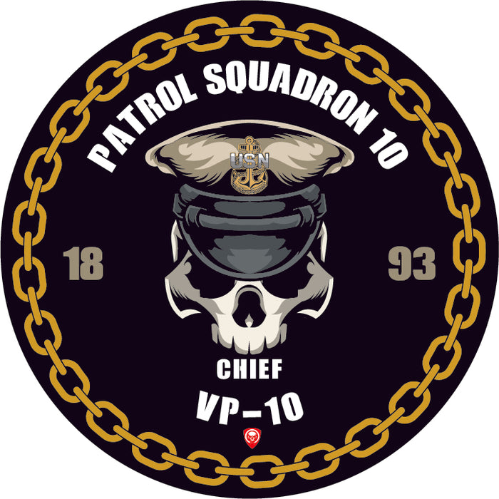 Patrol Squadron 10 VP-10 US Navy Chief 5 Inch Military Decal - Prints54.com