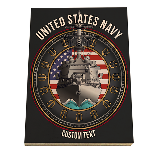 US Navy Arleigh Burke Class Destroyer DDG Custom Military Wood Sign