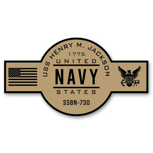 USS Henry M Jackson SSBN-730 US Navy Chief Khaki Goatlocker 5 Inch Decal - Prints54.com