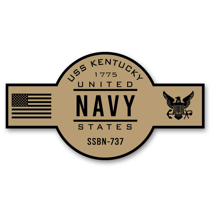 USS Kentucky SSBN-737 US Navy Chief Khaki Goatlocker 5 Inch Decal - Prints54.com