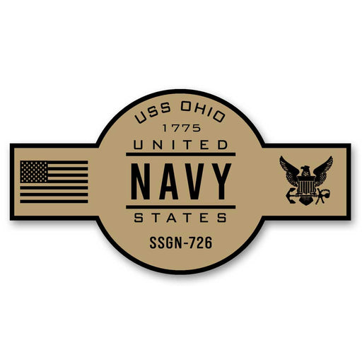 USS Ohio SSGN-726 US Navy Chief Khaki Goatlocker 5 Inch Decal - Prints54.com