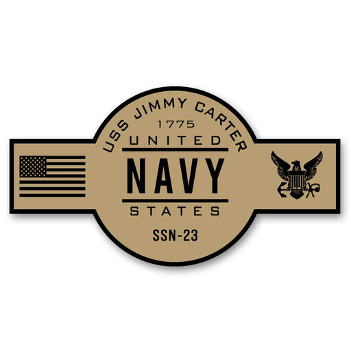 USS Jimmy Carter SSN-23 NB Kitsap–Bangor WA US Navy Chief Khaki Goatlocker 5 Inch Decal - Prints54.com