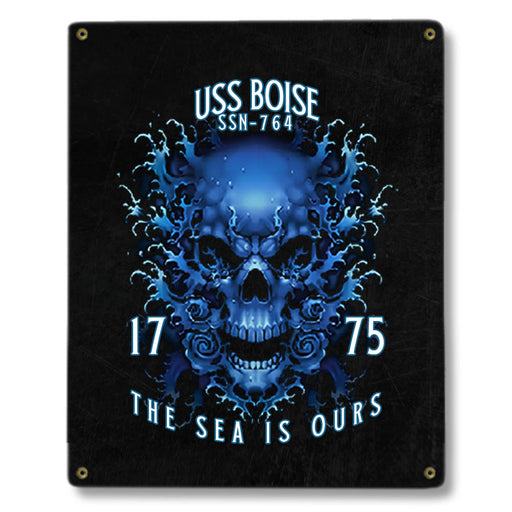 USS Boise SSN-764 US Navy Davy Jones The Sea Is Ours Military Metal Sign - Prints54.com