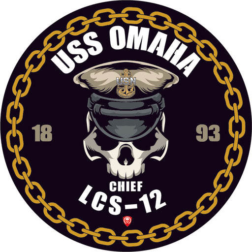 USS Omaha LCS-12 US Navy Chief 5 Inch Military Decal - Prints54.com