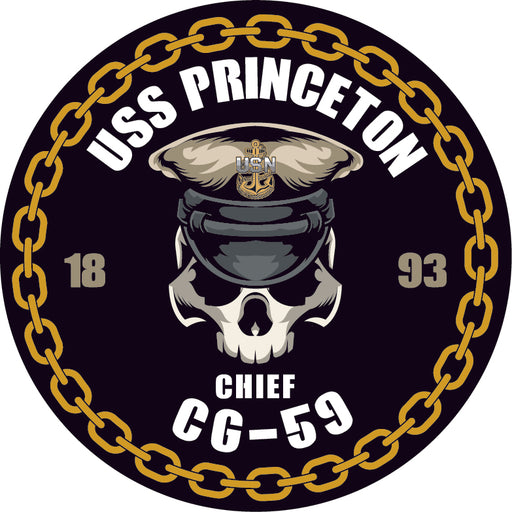 USS Princeton CG-59 US Navy Chief 5 Inch Military Decal - Prints54.com