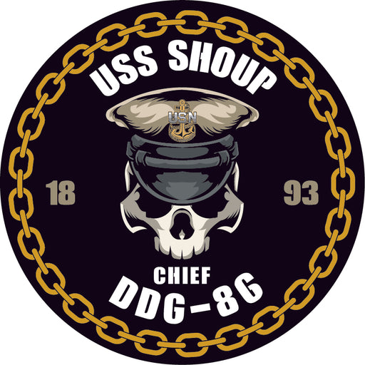 USS Shoup DDG-86 US Navy Chief 5 Inch Military Decal - Prints54.com