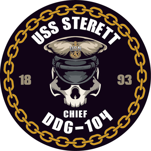 USS Sterett DDG-104 US Navy Chief 5 Inch Military Decal - Prints54.com