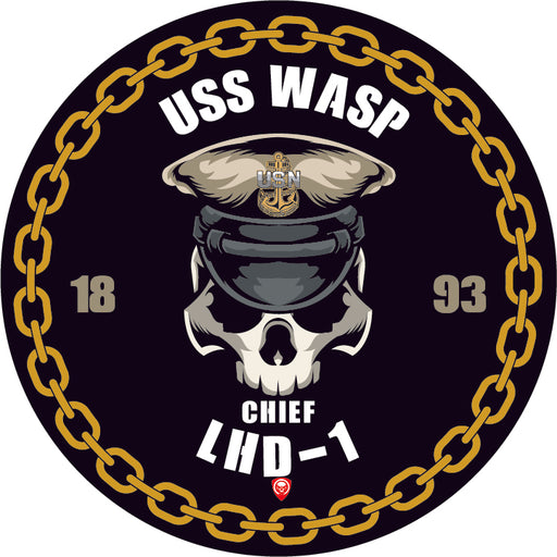 USS Wasp LHD-1 US Navy Chief 5 Inch Military Decal - Prints54.com