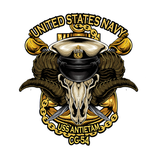 USS Antietam CG-54 US Navy Chief Warship USN Pride 5 Inch Military Decal - Prints54.com
