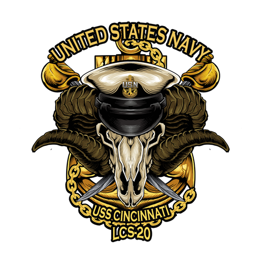 USS Cincinnati LCS-20 US Navy Chief Warship USN Pride 5 Inch Military Decal - ElephantWalkDesigns.com