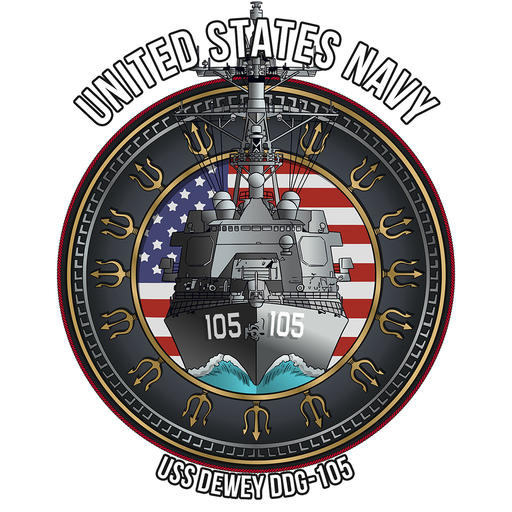 USS Dewey DDG-105 US Navy Arleigh Burke Class Destroyer Military Decal - Prints54.com