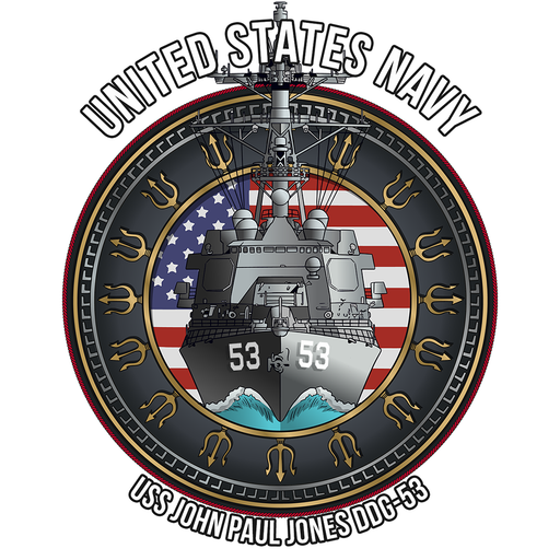 USS John Paul Jones DDG-53 US Navy Arleigh Burke Class Destroyer Military Decal - Prints54.com