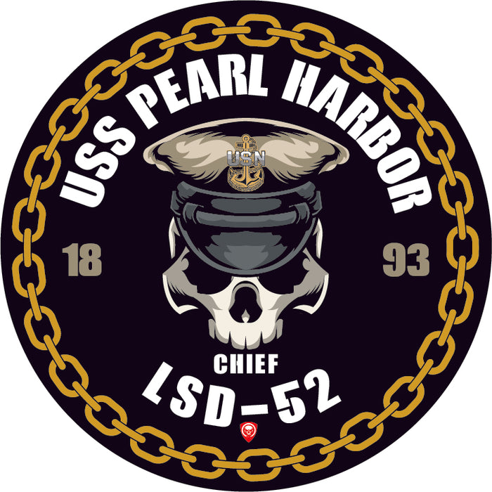 USS Pearl Harbor LSD-52 US Navy Chief 5 Inch Military Decal - Prints54.com