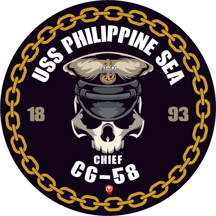 USS Philippine Sea CG-58 US Navy Chief 5 Inch Military Decal - Prints54.com