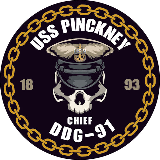 USS Pinckney DDG-91 US Navy Chief 5 Inch Military Decal - Prints54.com