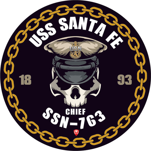 USS Santa Fe SSN-763 US Navy Chief 5 Inch Military Decal - Prints54.com