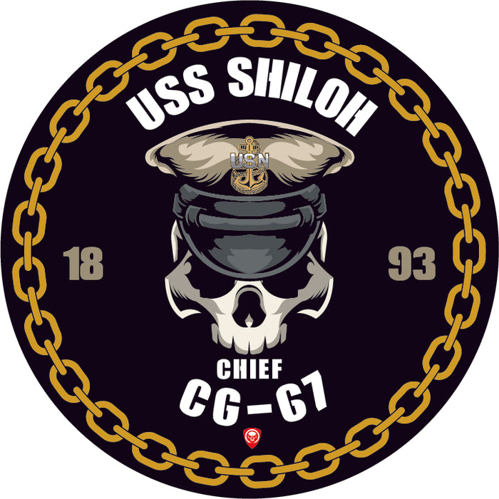 USS Shiloh CG-67 US Navy Chief 5 Inch Military Decal - Prints54.com