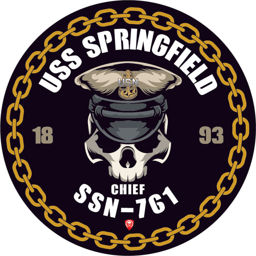 USS Springfield SSN-761 US Navy Chief 5 Inch Military Decal - Prints54.com