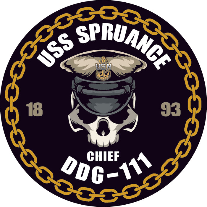 USS Spruance DDG-111 US Navy Chief 5 Inch Military Decal - Prints54.com