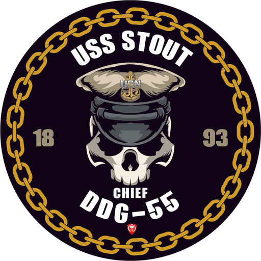 USS Stout DDG-55 US Navy Chief 5 Inch Military Decal - Prints54.com