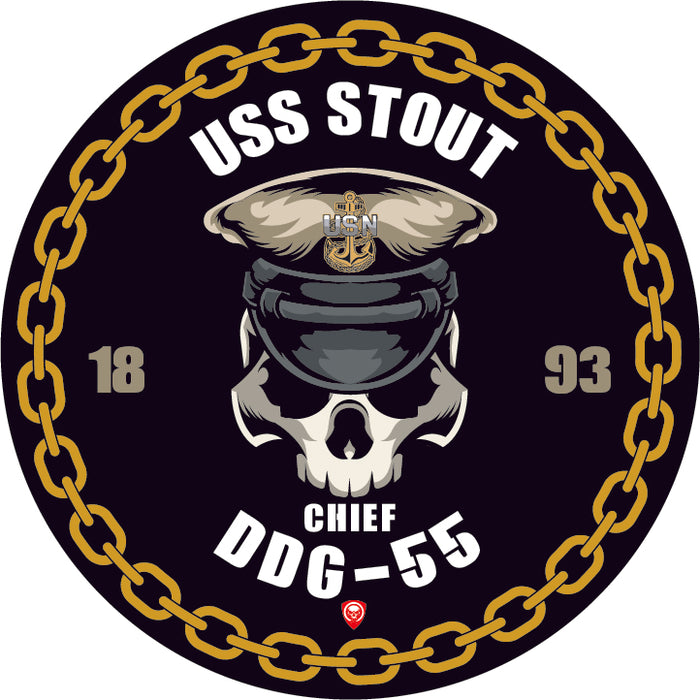 USS Stout DDG-55 US Navy Chief 5 Inch Military Decal - Prints54.com