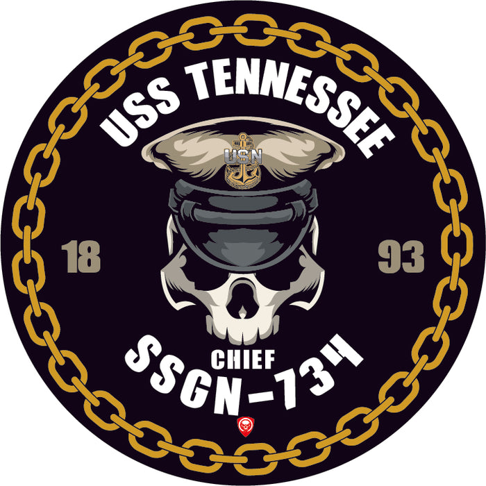 USS Tennessee SSBN-734 US Navy Chief 5 Inch Military Decal - Prints54.com