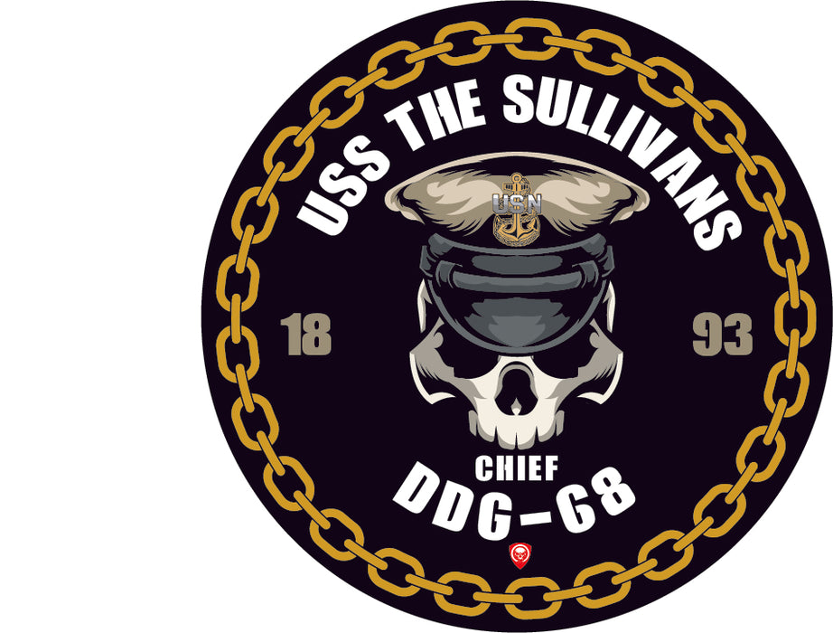 USS The Sullivans DDG-68 US Navy Chief 5 Inch Military Decal - Prints54.com