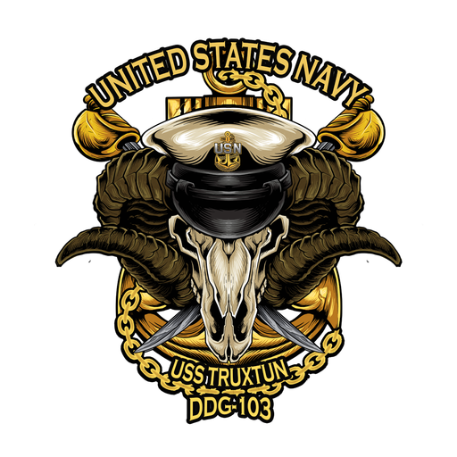 USS Truxtun DDG-103 US Navy Chief Warship USN Pride 5 Inch Military Decal - ElephantWalkDesigns.com