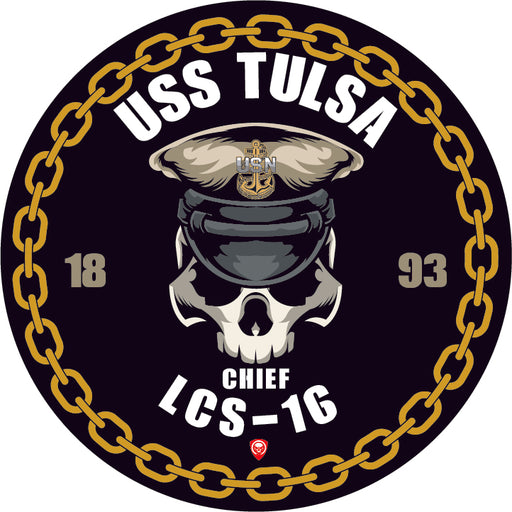 USS Tulsa LCS-16 US Navy Chief 5 Inch Military Decal - Prints54.com