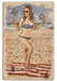 American Girl At The Beach Pin-Up Girl Art Rendering - Prints54.com