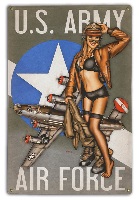 Army Air Force Liberator Pin-Up Girl Art Rendering - Prints54.com