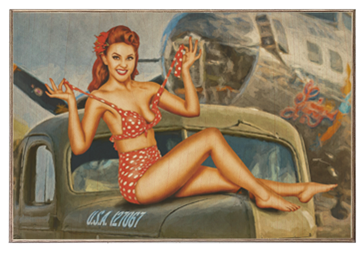 Army Attraction Aviation WW2 Pin-Up Girl Art Rendering - Prints54.com