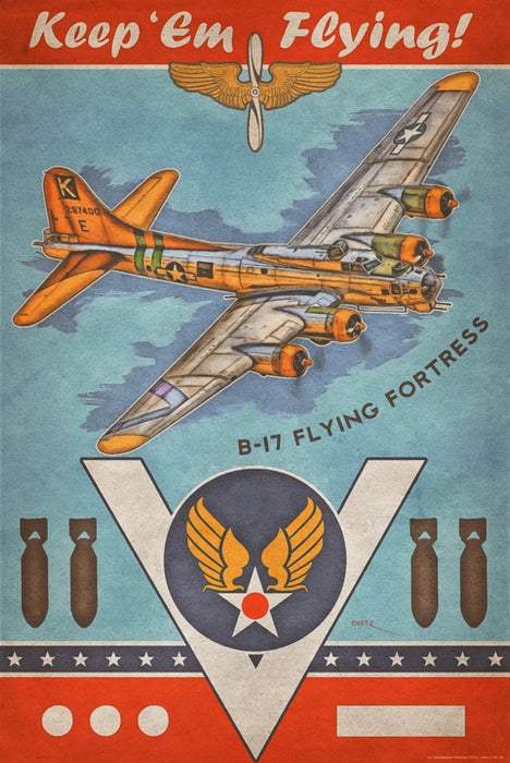 B-17 Flying Fortress Bomber Pin-Up Girl Art Rendering - Prints54.com