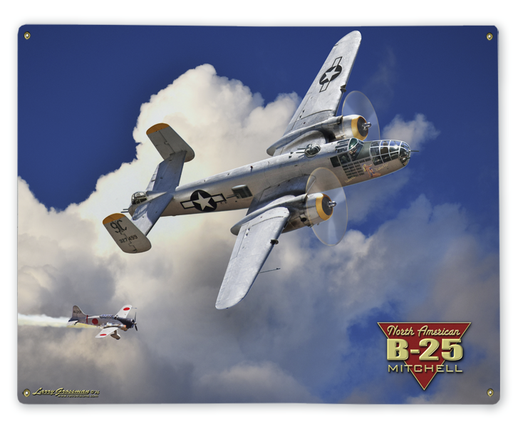 B-25 Mitchell Bomber Art Rendering - Prints54.com