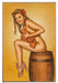 Barrel of Fun Pin-Up Girl Art Rendering - Prints54.com