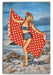 Beach in Winter Pin-Up Girl Art Rendering - Prints54.com