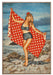 Beach in Winter Pin-Up Girl Art Rendering - Prints54.com