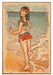 Beach Splash Pin-Up Art Rendering - Prints54.com