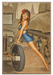 War Years WW2 Beautiful Hardware Jeep Vintage Military Pin-Up Girl Art Rendering - Prints54.com