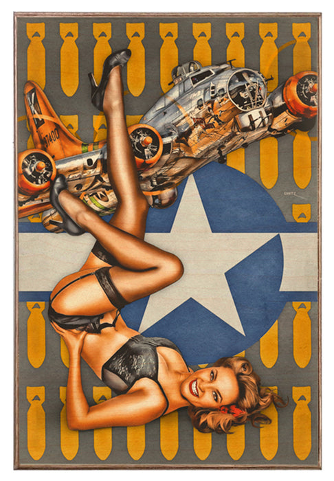 Beauty and the B-17 Pin-Up Art Rendering - Prints54.com