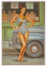 1940;s Beauty Contest Vintage Pin-Up Girl Art Rendering - Prints54.com