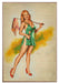 Beggar Pin-Up Girl Art Rendering - Prints54.com