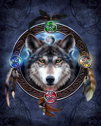 Celtic Wolf Guide Art Rendering - Prints54.com