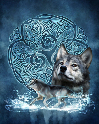 Celtic Wolf Art Rendering - Prints54.com