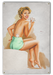 Cheating Cutie Vintage Pin-Up Girl Art Rendering - Prints54.com