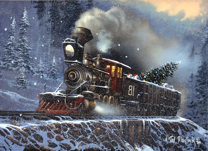 Christmas Train Art Rendering - Prints54.com