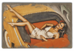 Americana Convertible Cutie Car Pin-Up Girl Art Rendering - Prints54.com