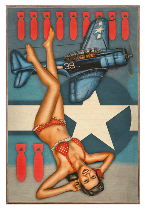 Dauntless  Dive Bomber Dame Pin-Up Girl Art Rendering - Prints54.com