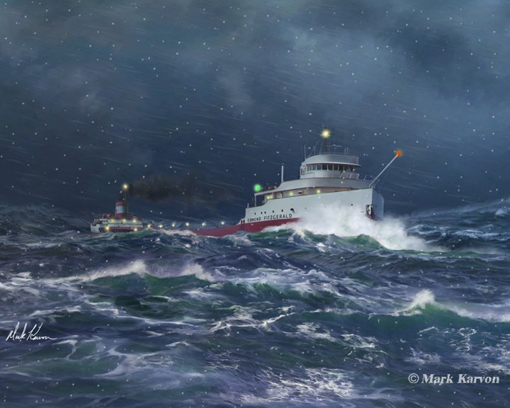 Edmund Fitzgerald Art Rendering - Prints54.com