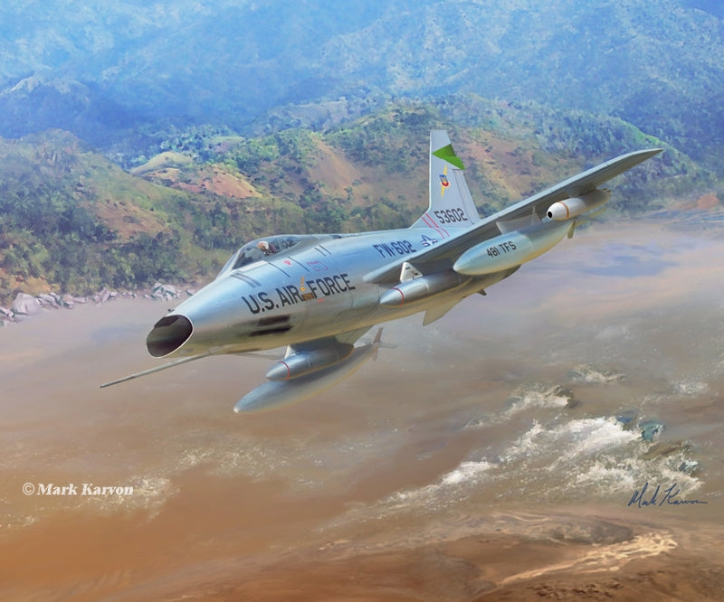 F-100D Bare Metal Art Rendering - Prints54.com